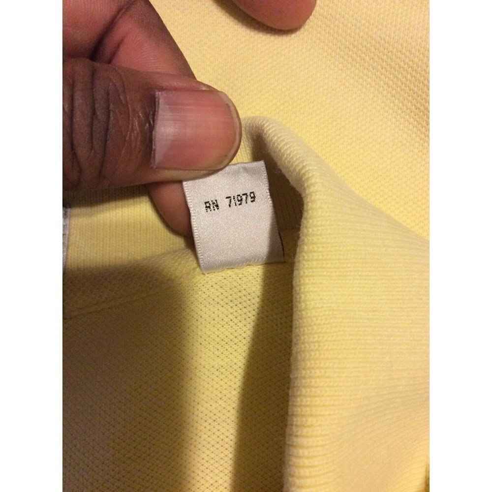 Men's Slazenger Golf Polo Shirt Size Large L Yellow Short Sleeve Cotton - Picture 11 of 11